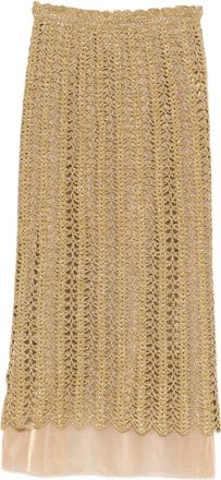 Atu Body Couture Opengebreide mini-rok - Goud