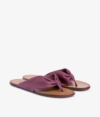Pedro Garcia flat thong sandal in lilac leather | Parmy | Spring Summer 26 | PEDRO GARCIA