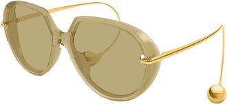 Bottega Veneta BV1436S 004 Mens Sunglasses Yellow Size 60