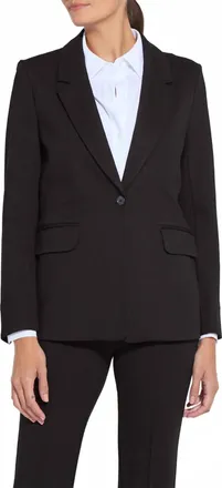 Lyss&eacute; Womens Essential Ponte Blazer In Black