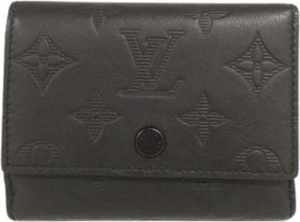 Louis Vuitton Pre-owned Wallets, male, Black, Size: ONE SIZE Pre-owned Monogram Shadow Leather Wallet