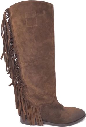 Strategia Fringed Boot - Dames - Cowboylaarzen - Bruin - 41 EU - Leer - Schoenen