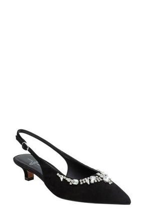 Linea Paolo Crystal Embellished Slingback Pump in Black at Nordstrom Rack, Size 8.5