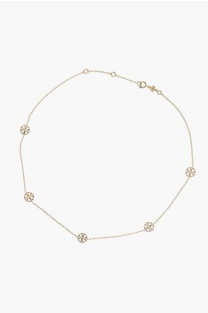 Tory Burch Golden-Effect MILLER Chain Necklace with Monogram size Unica