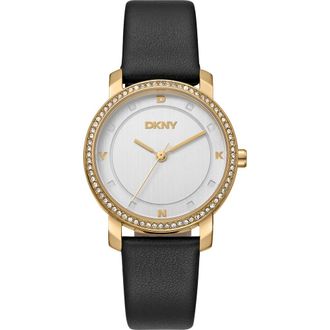 Gevril Group 316L Leather Strap Watch in Black at Nordstrom Rack