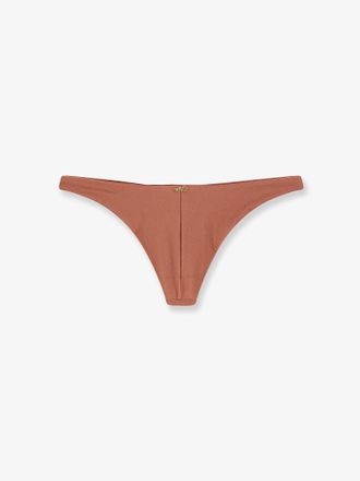 PatBo Lycra High-Cut Bikini Bottoms - Brown