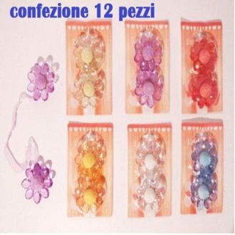 Trade Shop Trade Shop - Set 12 Calamite Legatenda Ferma Tende Colorate Fiore Diametro 6cm
