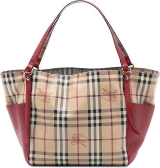 Burberry Pre-owned Burberry Small Leather Trimmed Haymarket Check Coated Canvas Canterbury Tote Ladies U03G61QY8S0LK10A