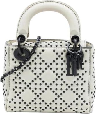 Dior Pre-owned Lady Dior - Dames - Vintage Handtas - Wit - ONE Size - Leer - Vintage