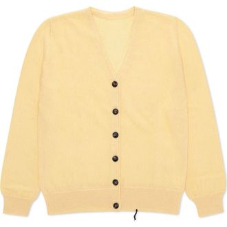 Fortela Cotton Cardigan in Yellow at Nordstrom, Size Large Eu
