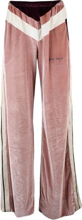 Palm Angels Velvet Tracksuit Pants With Chevron Detailing