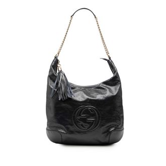 Gucci Tweedehands Patent Soho Schoudertas