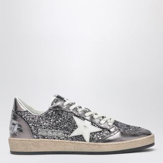 Golden Goose Sneaker Ballstar argento con glitter