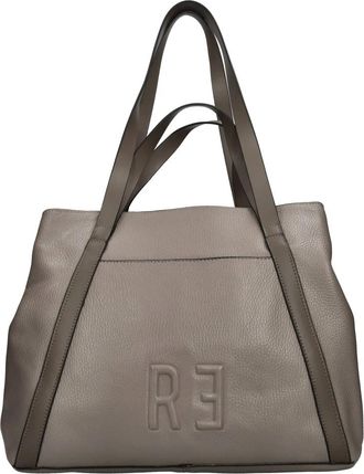 Rebelle Lella Medium Topo - Dames - Shoppers - Grijs - ONE Size - Leer - Tassen