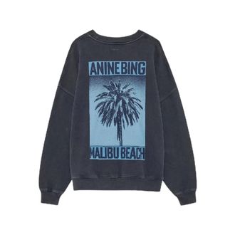 Anine Bing Felpa Miles Palm - - Sweatshirts & Hoodies - Donna - Nero - M