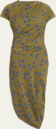 Proenza Schouler Ren Polka Dot Ruched Dress