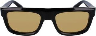 Ferragamo Prisma 56mm Square Sunglasses in Black/gold at Nordstrom Rack