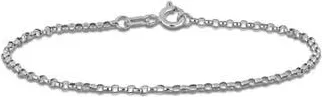 Delmar Rolo Link Chain Bracelet, 1.50mm in White Gold at Nordstrom Rack