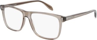 Alexander McQueen Ladies Black Square Eyeglass Frames AM0247O 002
