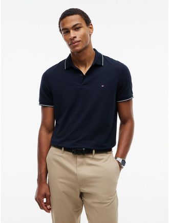 Tommy Hilfiger Mens Regular Fit TH Performance Jersey Polo - Navy - XXL
