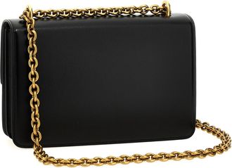 Valentino Garavani VLogo Leather Shoulder Bag - Black