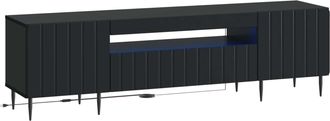 vidaXL Mueble De Tv Led Negro Madera De Ingenier&iacute;a Vidaxl