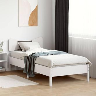 Berkfield Home Beautiful Bed Frame without Mattress White 100x200 cm Solid Wood Pine