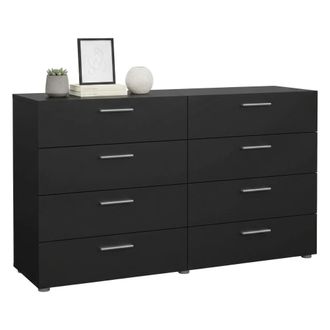 Dmora Aparador Solene, Buf&eacute; De Sal&oacute;n, Aparador De Sal&oacute;n, Despensa De Cocina, 140x40 H82 Cm, Negro - Dmora