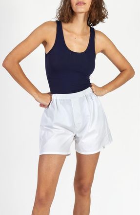 Sleepy Jones Alex Tank Top in Navy Ribbed Jersey at Nordstrom, Size X-Small