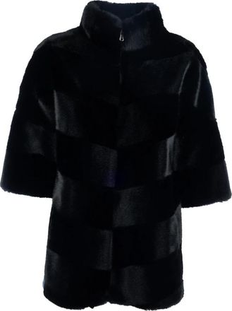 Giocasta Faux Fur & Shearling Jas - Dames - Jassen - Zwart - L - Jassen