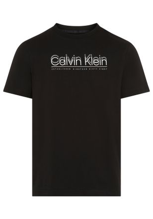 Calvin Klein T-Shirt CALVIN KLEIN, Herren, Gr. XXL, schwarz, Shirts T-Shirt, Rundhalsausschnitt, Regular Fit, Logoschriftzug
