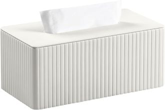 OEM Estuche Rectangular Sencillo De Cuero Para Caja De Pa&ntilde;uelos - Blanco - 241210 (cm)