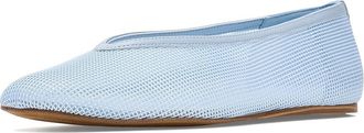 Calvin Klein Zinya Womens Flat Shoes Light Blue Net : 6.5 M, Faux Leather