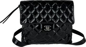 Chanel Black Patent Leather Backpack (Pre-Owned)