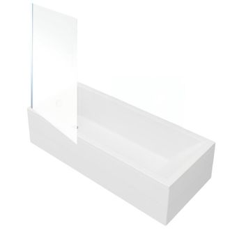 Vitra Ba&ntilde;era Rectangular Vitra Neon De 170x75cm + Mampara De Ba&ntilde;o Cromada Aurys Mist 1 Con Perfil Izquierdo + Desag&uuml;e Cromado