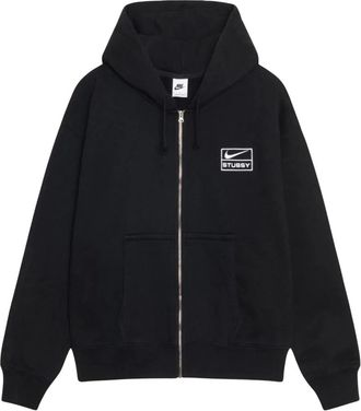 St&uuml;ssy Hoodies & sweatvesten, Heren, Zwart, M, Katoen, Relaxte Zip Hoodie