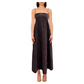 Liu Jo Gowns, female, Brown, Size: S Long dress with embroidery