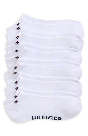 Tommy Hilfiger 6-Pack Athletic No-Show Socks in White at Nordstrom Rack