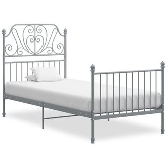 vidaXL Giroletto Grigio in Metallo 90x200 cm Vidaxl