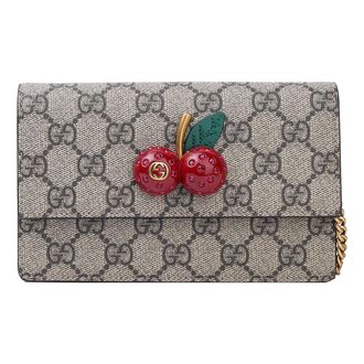 Gucci (WMNS) Gucci Canvas Chains Shoulderbag Mini Khaki 481291-K9GXT-8694