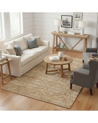 LR Home Lr Home Laeli Farmhouse Medallion Handmade Area Rug