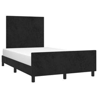 vidaXL Estructura De Cama Sin Colch&oacute;n Terciopelo Negro 120x200 Cm Vidaxl