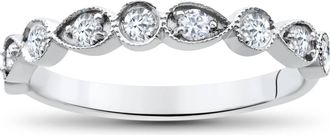 Pompeii3 1/3Ct Stackable Diamond Wedding Ring 14K White Gold