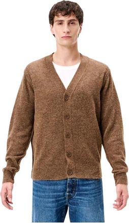 Cycle Ivan Cardigan - Heren - Vesten - Bruin - L - Wol - Truien & Vesten