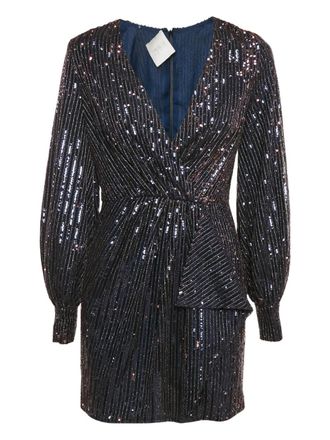 Ingie Paris Abito corto con scollo a V - Blu