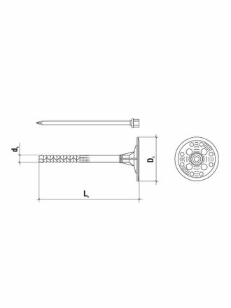 OEM Tacos Roscados Para Poliestireno Y Lana Mineral Con Pasador De Acero Liso Y Zona De Expansi&oacute;n Larga 10x180 200 Unidades