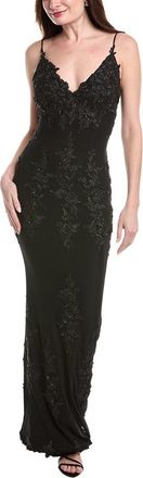 Issue New York Issue New York Applique Lace Tulle Gown