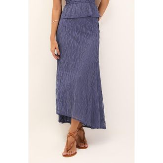 Vix Quinn Embroidered Mesh Skirt in Blue at Nordstrom, Size X-Large
