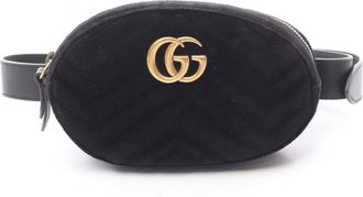 Gucci Black Fabric Leather Fanny Pack (Pre-Owned)