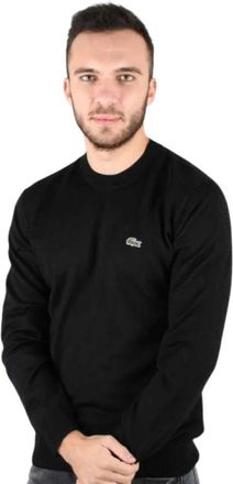 Lacoste Sweater met ronde hals - Heren - Sweatshirts - Zwart - XL - Wol - Hoodies & sweatvesten